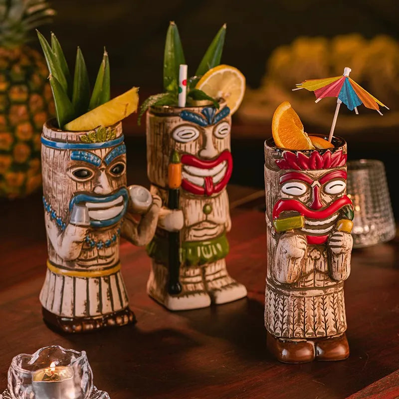 Tropical Tiki Mug Set