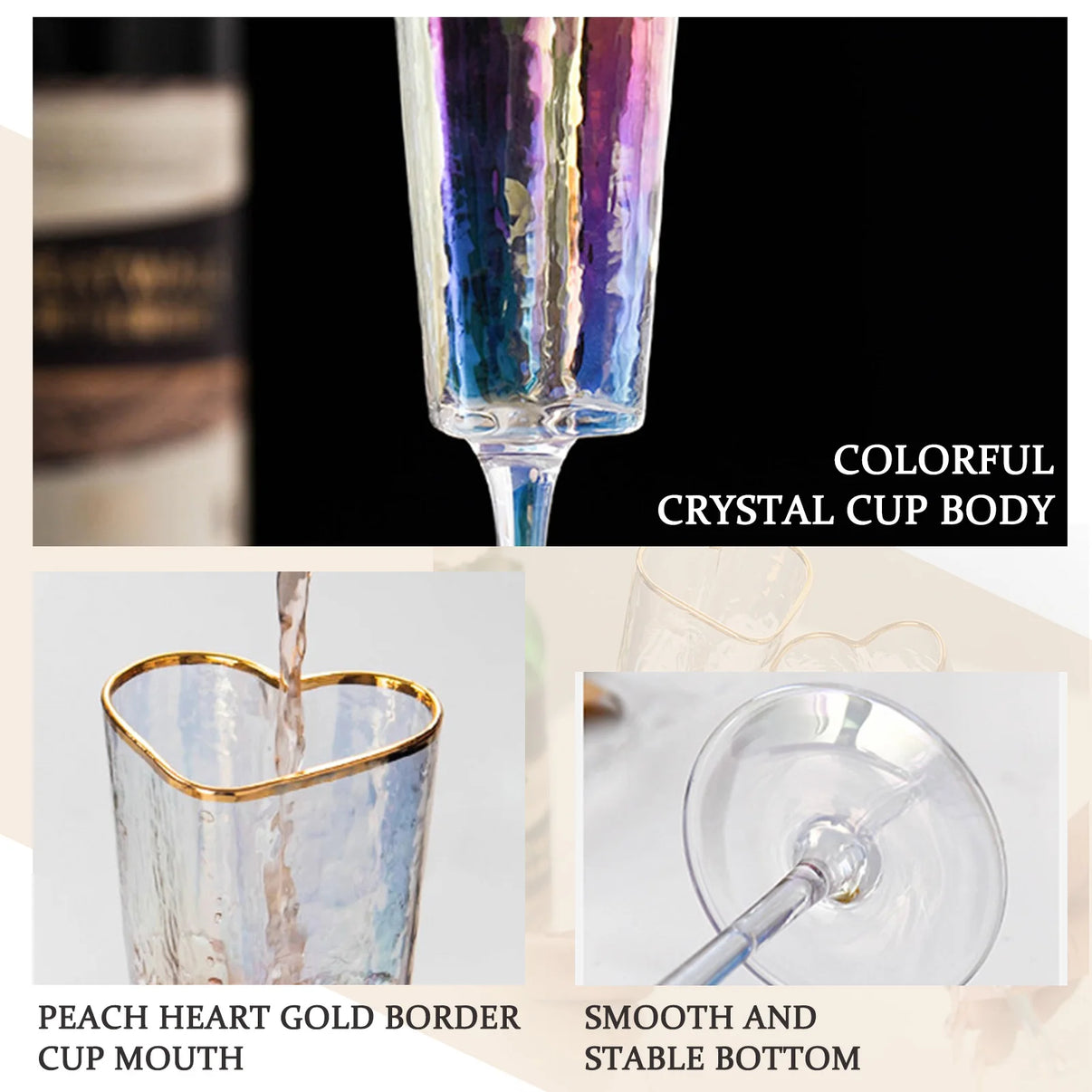 Heart-Formed Luxury Wine Glass Set