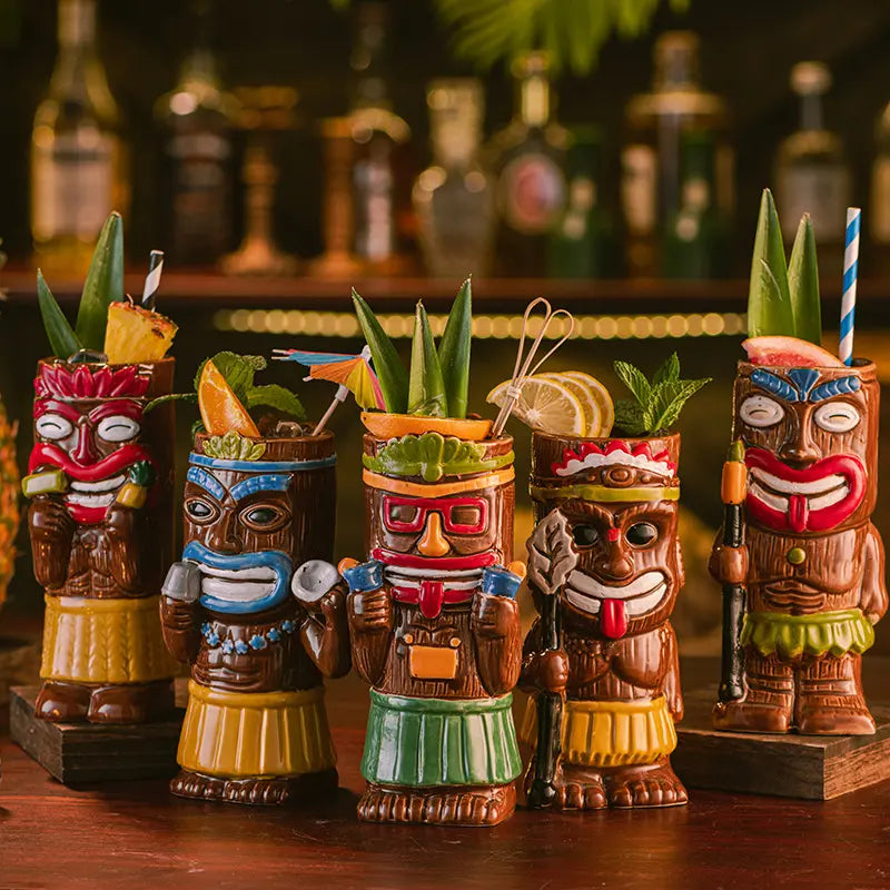 Tropical Tiki Mug Set