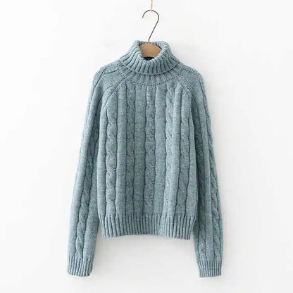 Belezaa Cable-Knit Turtleneck Cashmere Sweater