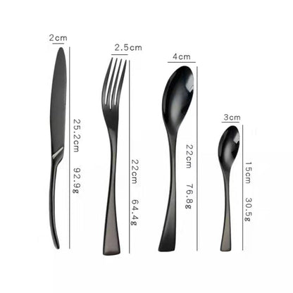 Jet Black Cutlery Set