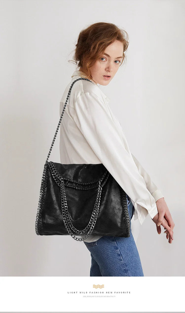 Chain Shoulder Designer Tote Bag