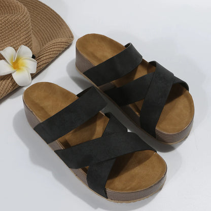 Crossover Slip-On Dikke Hoge Comfort Sandalen