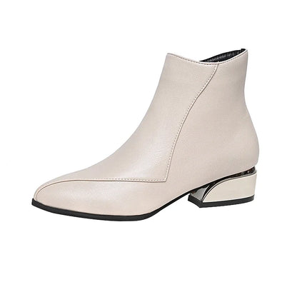 Belezaa Minimalist Heeled Ankle Boots