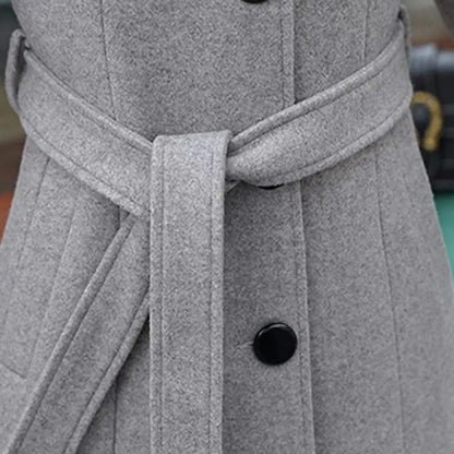 Tijdloze winter trenchcoat met riem