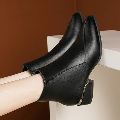 Belezaa Minimalist Heeled Ankle Boots