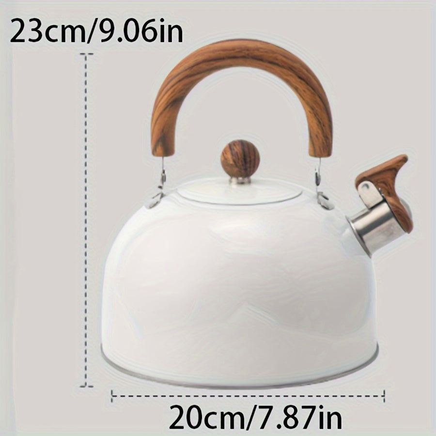 3L Whistling Kettle with Wooden Accents