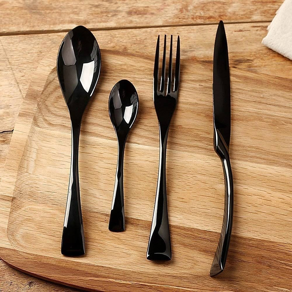 Jet Black Cutlery Set