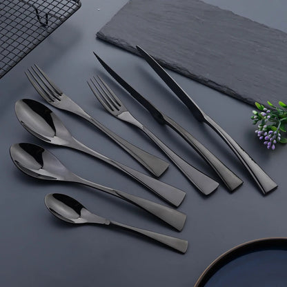 Jet Black Cutlery Set