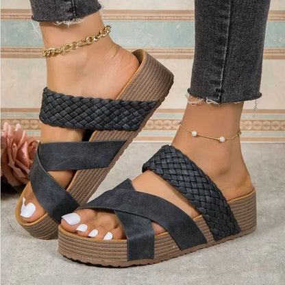 Crossover Slip-On Dikke Hoge Comfort Sandalen