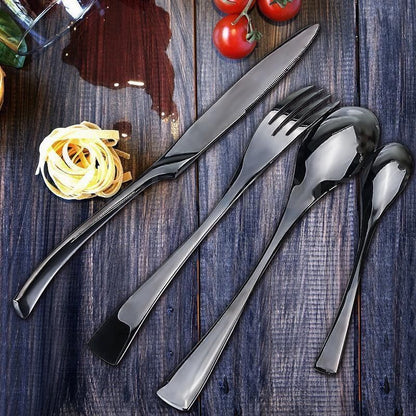 Jet Black Cutlery Set